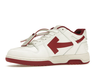 OFF-WHITE Out Of Office OOO Low Tops White Red White Tag