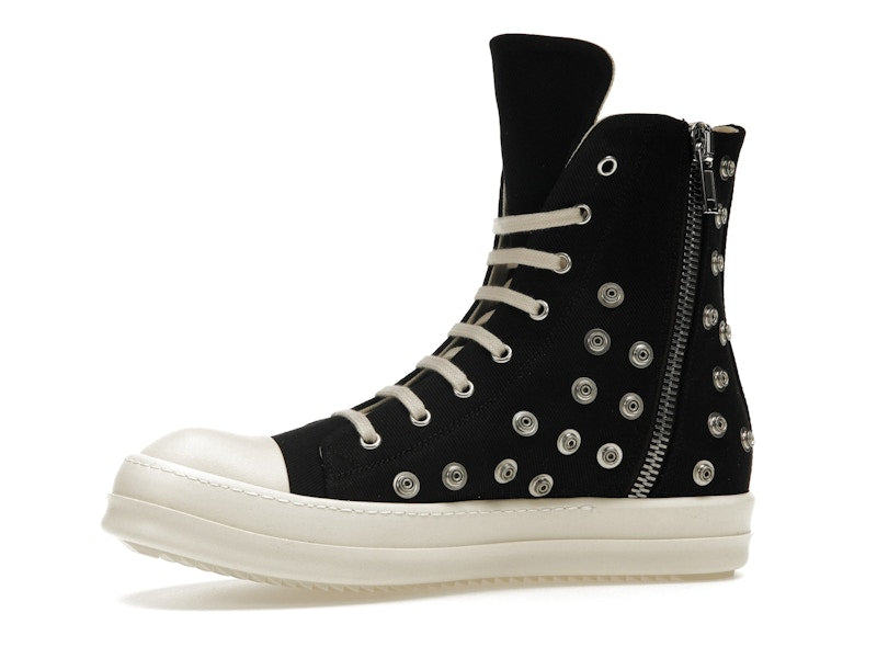 Rick Owens DRKSHDW Sneaks Studded Eyelets Black Milk