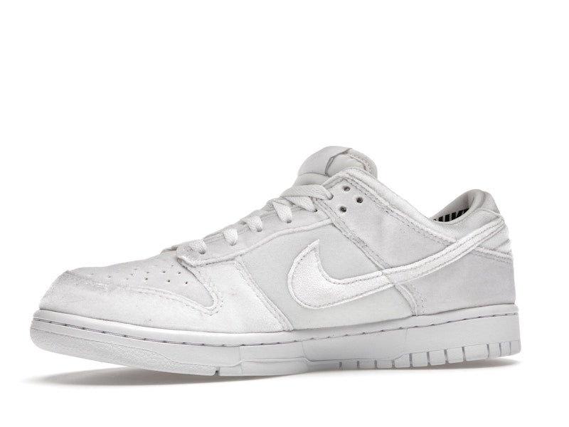 Nike Dunk Low Dover Street Market Triple White Velvet