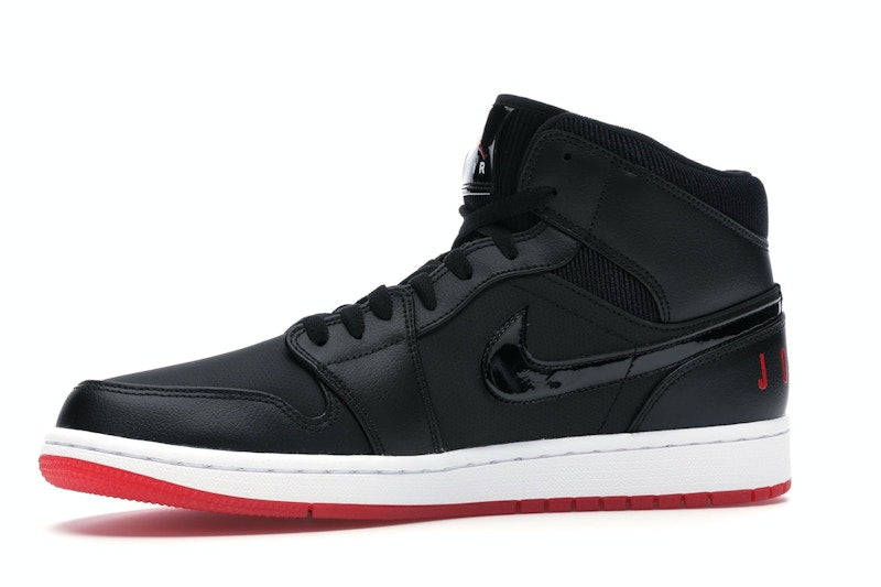Jordan 1 Mid Black University Red