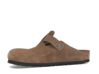 Birkenstock Boston Soft Footbed Suede Dark Tea Tonal