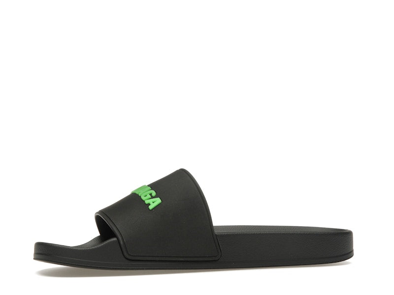 Balenciaga Pool Slide Black Fluo Green (Women's)