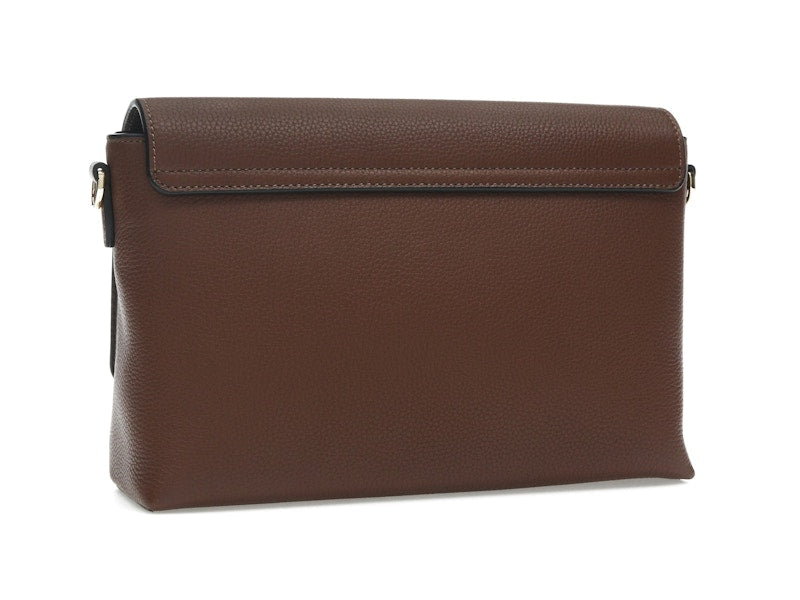 Burberry Vintage Check and Leather Note Crossbody Bag Tan