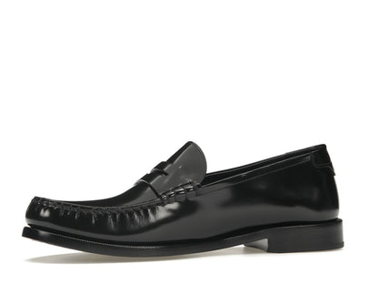 Saint Laurent Le Loafer Penny Slippers Black Leather