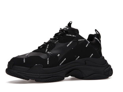 Balenciaga Triple S Allover Logo Black