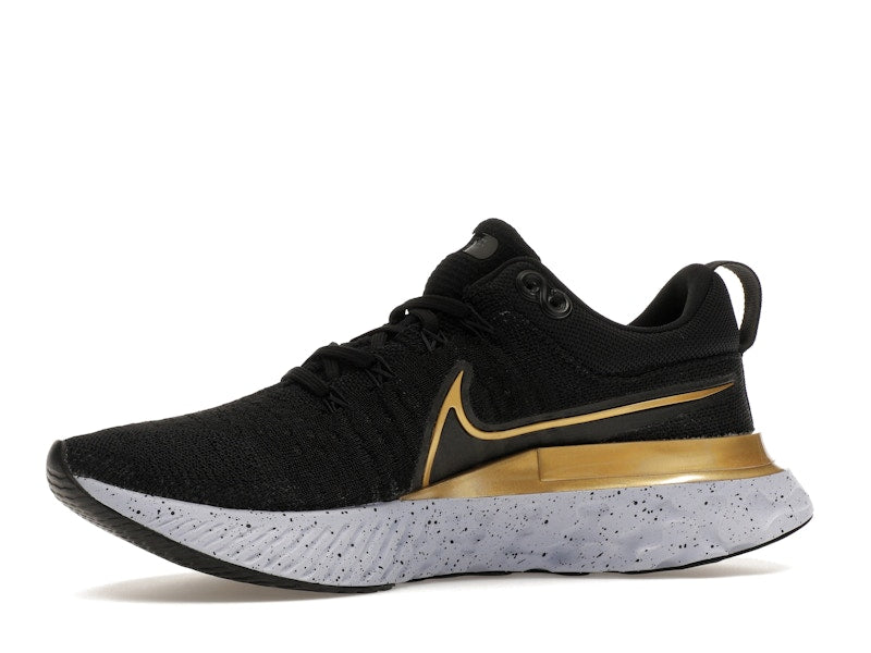 Nike React Infinity Run Flyknit 2 Black Metallic Gold (Women's)
