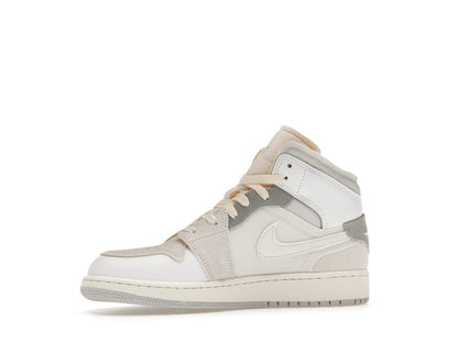 Jordan 1 Mid SE Craft Inside Out White Grey (GS)