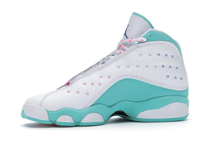 Jordan 13 Retro White Soar Green Pink (GS)
