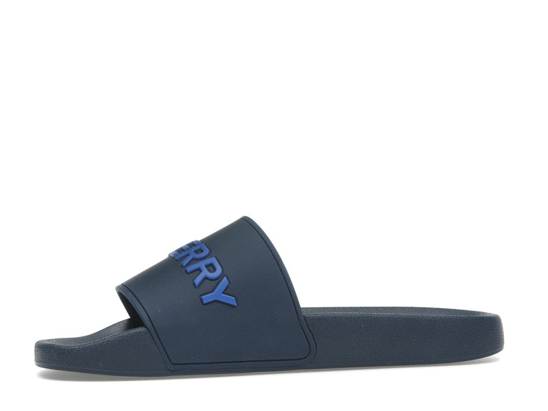 Burberry Embossed Logo Slide Blue