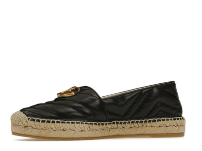 Gucci Double G Espadrille Black Leather