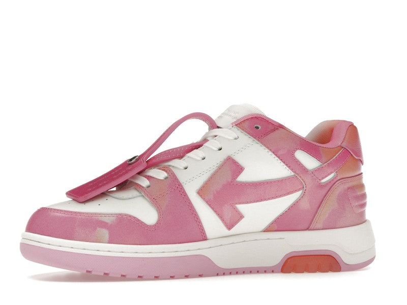 OFF-WHITE Out Of Office OOO "For Walking" Low Tops Pink Tie Dye