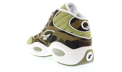 Reebok Question Mid mita sneakers X Bape 1st Camo