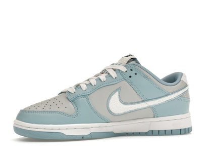 Nike Dunk Low Retro Fleece Swoosh Worn Blue