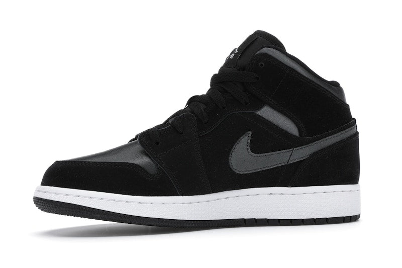 Jordan 1 Mid White Black Grey (GS)