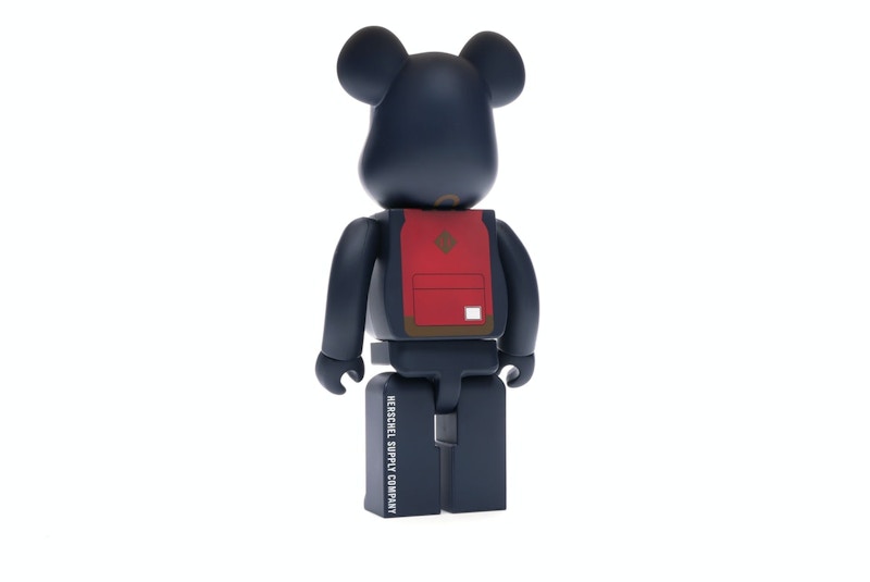 Bearbrick Medicom Herschel Peacoat 100% & 400% Set Navy