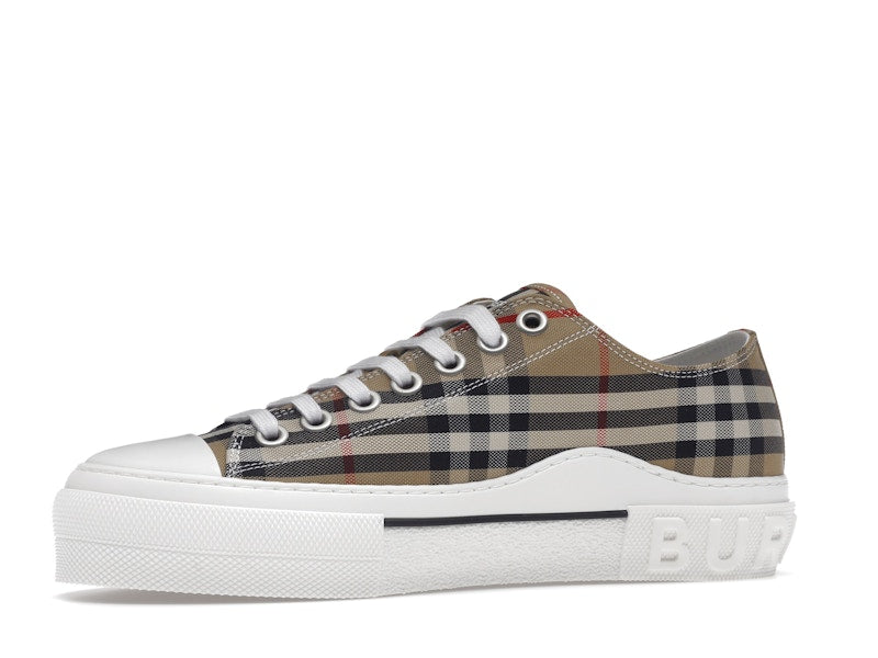 Burberry Vintage Check Cotton Sneakers Archive Beige White