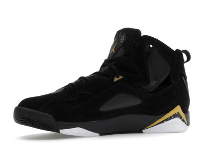 Jordan True Flight Black White Metallic Gold
