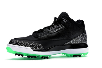 Jordan 3 Retro Golf Black Green Glow