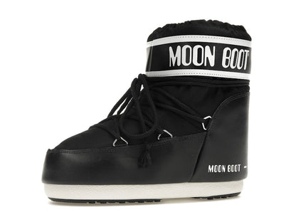 Moon Boot Icon Low Nylon Boot Black White