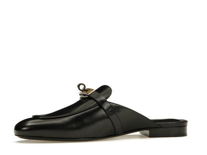 Hermes Oz Mule Noir Goatskin Leather