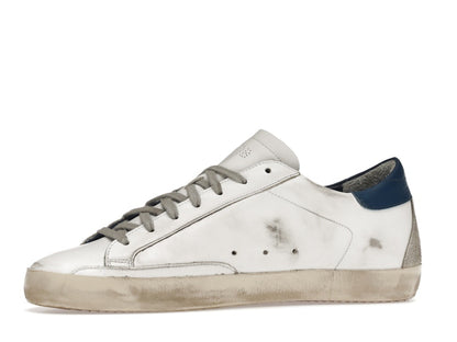Golden Goose Super-Star White Royal Blue Grey Suede Patch