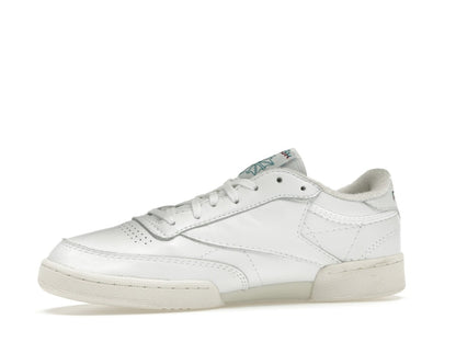 Reebok Club C 85 White Teal Burgundy Logo