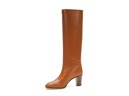 adidas x Gucci 73mm Knee-High Boots Cognac Leather