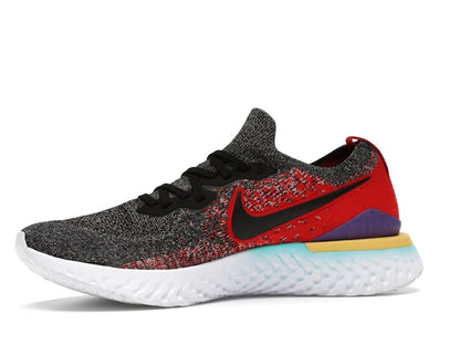 Nike Epic React Flyknit 2 Black Hyper Jade University Red