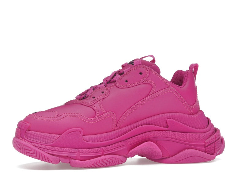 Balenciaga Triple S Faux Leather Dark Pink (Women's)