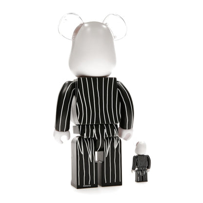 Bearbrick x Disney Tim Burton's The Nightmare Before Christmas Jack Skellington 100% & 400% Set