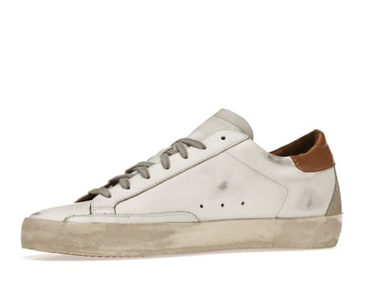 Golden Goose Super-Star White Vacchetta Tan Grey Suede Patch