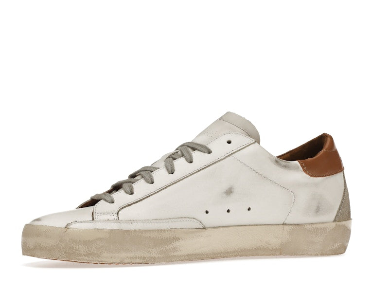 Golden Goose Super-Star White Vacchetta Tan Grey Suede Patch