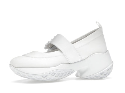 Roger Vivier Viv' Run Babies White Crystal Buckle (Women's)