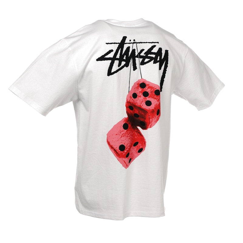 Stussy Fuzzy Dice Tee White