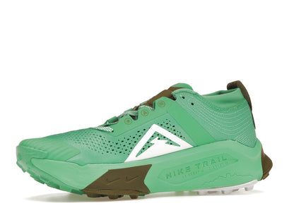 Nike ZoomX Zegama Trail Spring Green Olive Flak Black White