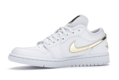 Jordan 1 Low White Metallic Gold (Women's)