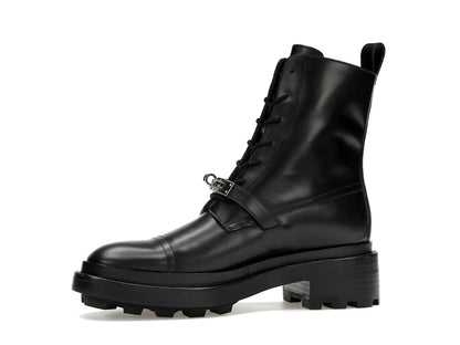 Hermes Funk Ankle Boot Noir Calfskin Leather