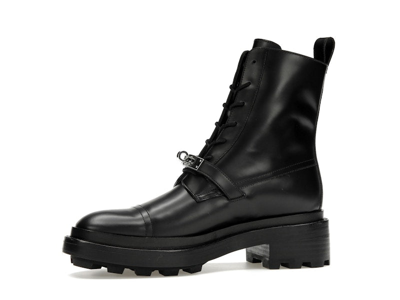 Hermes Funk Ankle Boot Noir Calfskin Leather