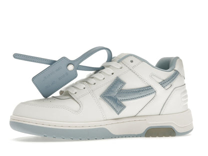 OFF-WHITE Out Of Office OOO Low Tops Embroidered Arrow White Light Blue