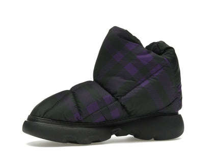 Burberry Check Pillow Boot Black Purple (Women's)