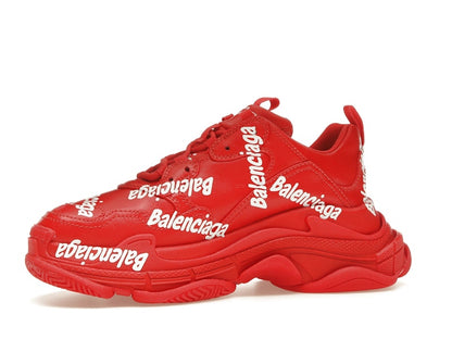 Balenciaga Triple S All Over Tomato Red White