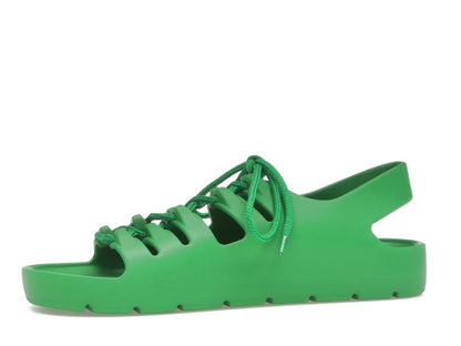 Bottega Veneta Jelly Lace Up Sandal Green