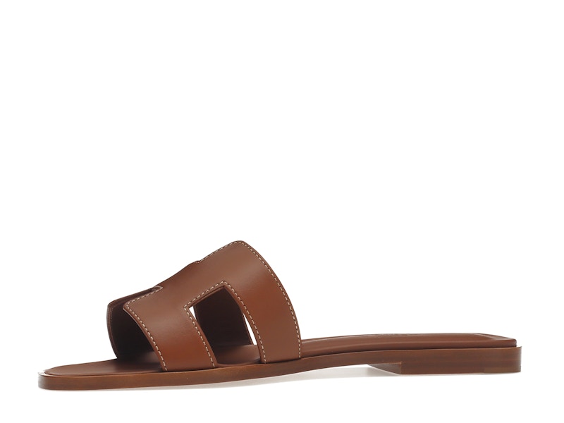 Hermes Oran Sandal Gold Box Calfskin Leather