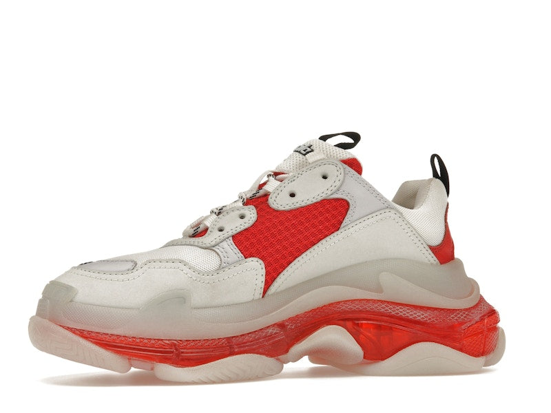 Balenciaga Triple S Clear Sole White Red