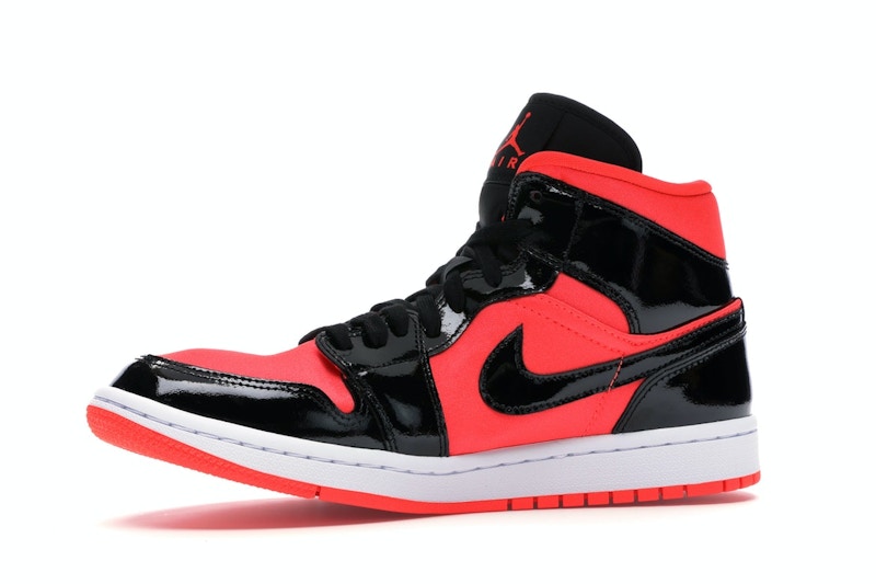Jordan 1 Mid Hot Punch Black (Women's)