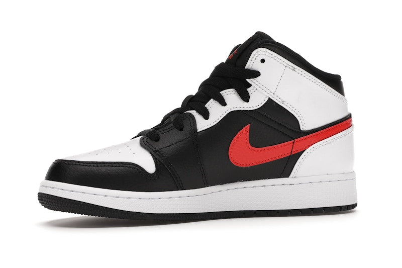 Jordan 1 Mid White Black Chile Red (GS)