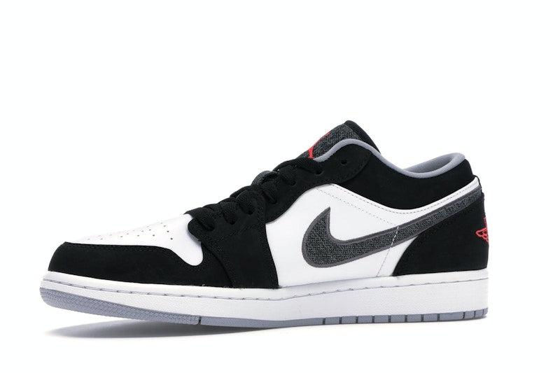 Jordan 1 Low Black White Wolf Grey Infrared 23