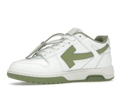 OFF-WHITE Out Of Office OOO Low Tops White Sage
