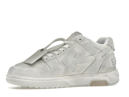 OFF-WHITE Out Of Office OOO Low Tops White Distressed