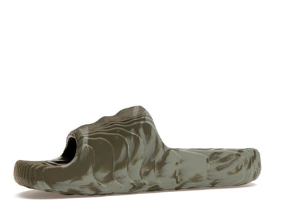 adidas Adilette 22 Slides Olive Strata Silver Green
